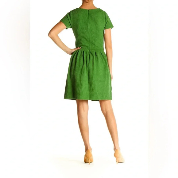 FINAL PRICE Anthropologie GANNI Green Textured Knit Drop Waist - Picture 6 of 9